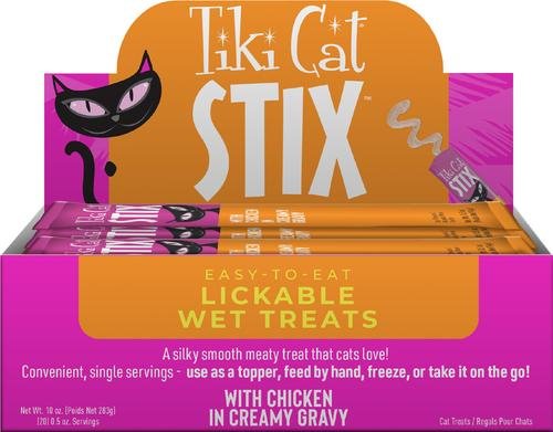 Tiki Cat Stix Chicken Grain-Free Lickable Cat Treats, 0.5-oz tube, 20 count product image