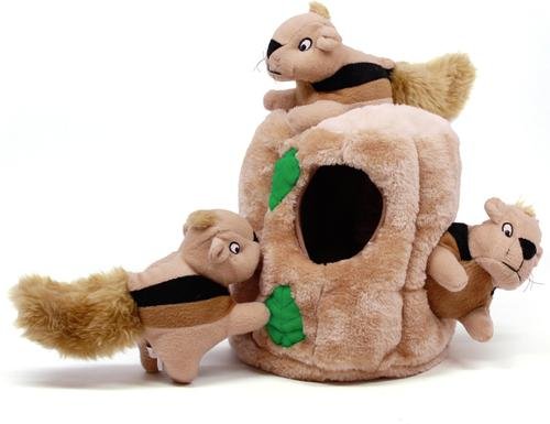 Outward Hound Hide-A-Squirrel Interactive Squeaky Puzzle Plush Dog Toy, Medium product image