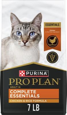 Purina Pro Plan Complete Essentials Chicken & Rice Formula Adult Dry Cat Food, 7-lb bag product image