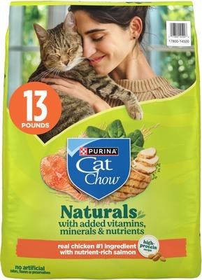 Purina Cat Chow Naturals Original Real Chicken Dry Cat Food, 13-lb bag product image