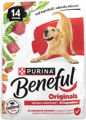 Purina Beneful Originals with Farm-Raised Beef Real Meat Dog Food, 14-lb bag product image