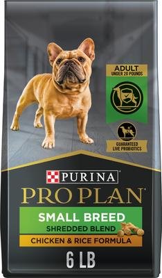 Purina Pro Plan Shredded Blend Adult Small Breed Chicken & Rice Formula Dry Dog Food, 6-lb bag product image